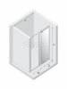 NEW TRENDY Drzwi wnękowe SMART COPPER BRUSHED 1D U 120x200 szkło czyste 8mm Active Shield 2.0 EXK-7645